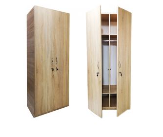 Dulap Office tip Vestiar ,Bara de Umerase si 2 Polite de Depozitare, Culoare Sonoma, Dimensiune 200x50x80cm