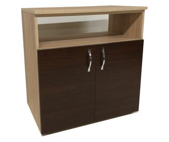 Comoda TV Sonia, Culoare Wenghe/Sonoma, 80x80x45cm