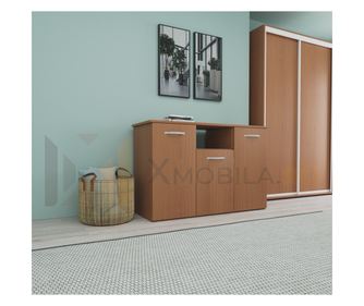 Comoda TV DARIA, 120x80x45 cm, Culoare Cires, PAL 18mm