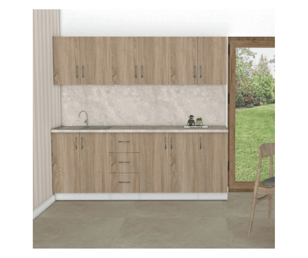 SARA Modular Kitchen, 260cm Length