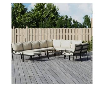 11 rszes kerti btor szett, homokszn prnkkal, acl