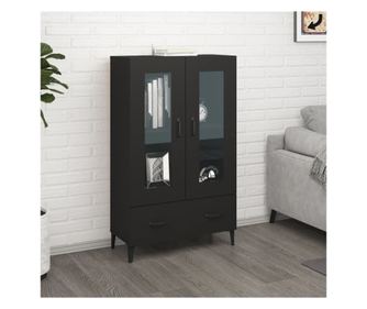 Dulap înalt, negru, 70x31x115 cm, lemn compozit