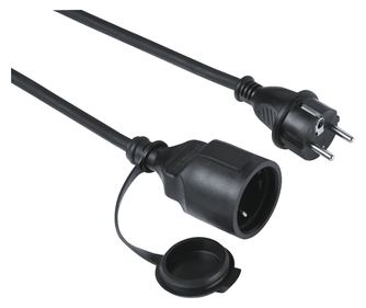 Hama Outdoor elektromos elosztó 5 M 1 AC kimenet(ek) Szabadtéri Fekete