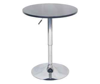 Ρυθμιζόμενο τραπέζι μπαρ Brany, Μαύρο, 60x60x105.5 εκ.
