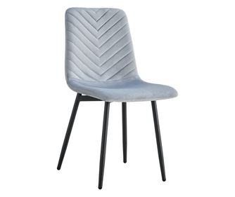 Ramita bársony szék, szürke és fekete, 45x54x86,5 cm