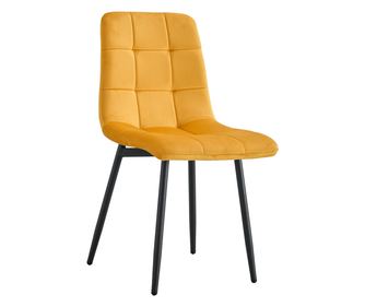 Ramita bársony szék, sárga és fekete, 45x54x86,5 cm