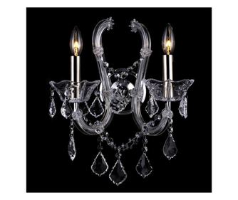 Zlatna željezna staklena zidna svjetiljka 30x18x37 cm