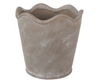 Siva keramička posuda za cvijeće 16x14 cm
