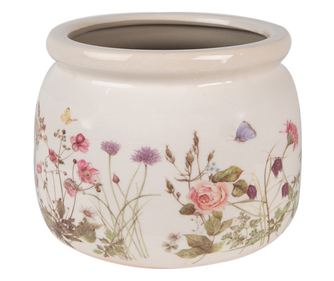 Ghiveci flori ceramica multicolora 20x15 cm