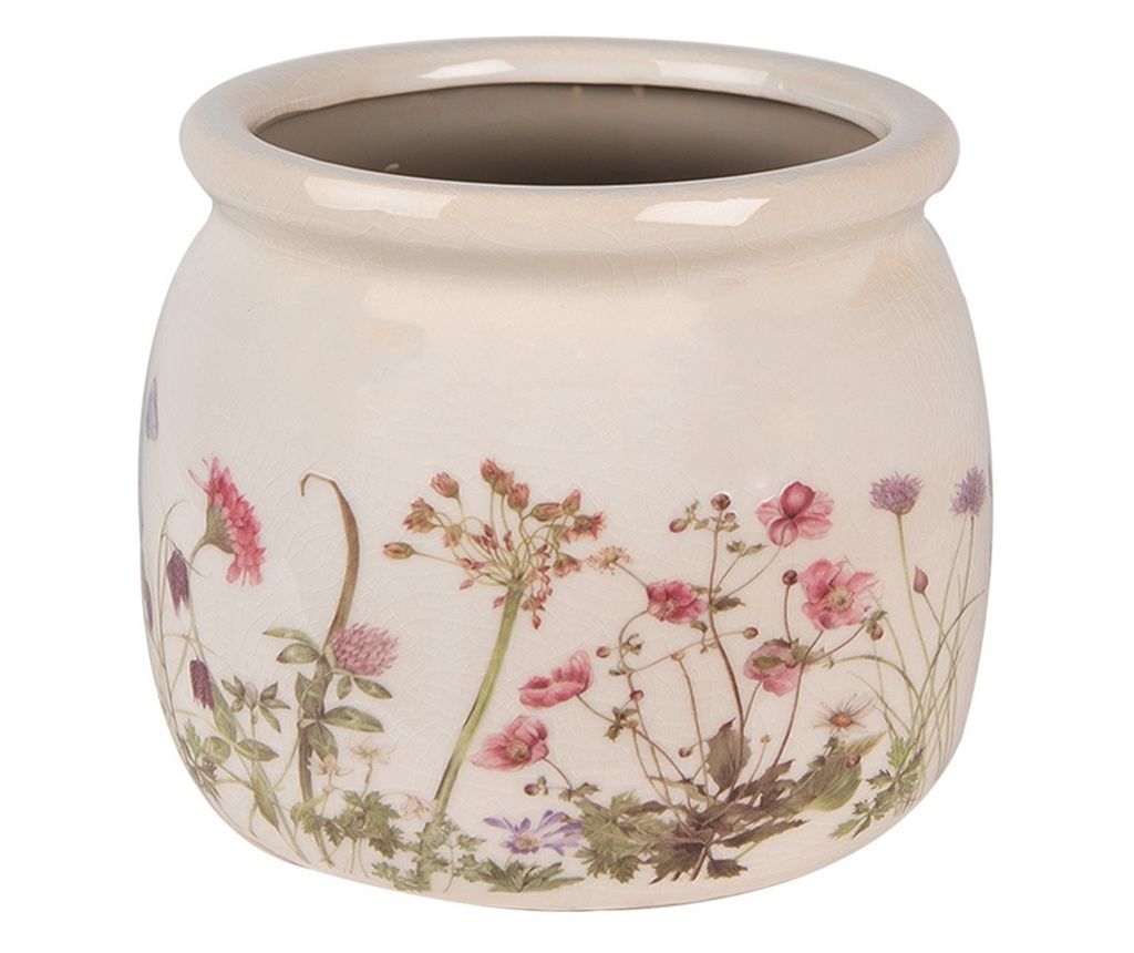 Večbarvni keramični cvetlični lonec 16x13 cm