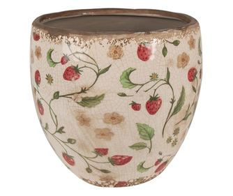 Višebojna keramička tegla za cvijeće Jagoda 18x18 cm