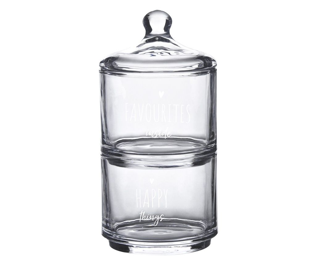 Prozoren steklen kozarec 10x21 cm