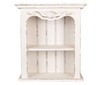 Polc 2 db vintage fehér fa polc 51x20x56 cm