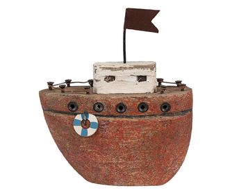 Ξύλινο διακοσμητικό σκάφος 10x4x12 cm