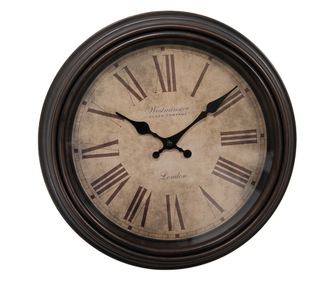 Hnedé nástenné hodiny 29x5 cm