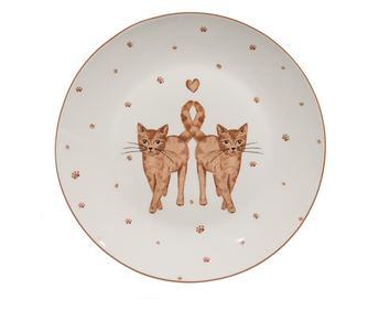 Σετ 8 πορσελάνινα πιάτα Cats 20x2 cm