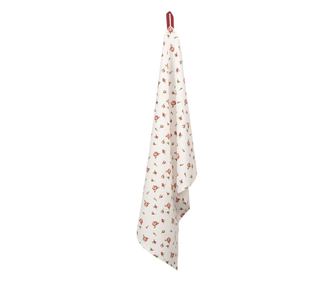 Set 3 prosoape bucatarie bumbac alb rosu Rose 50x70 cm
