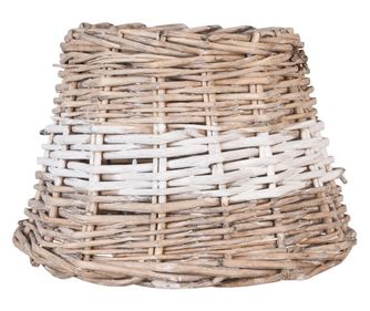 Ratan Lampa za Noćni Ormarić Bež Smeđa 23x17 cm