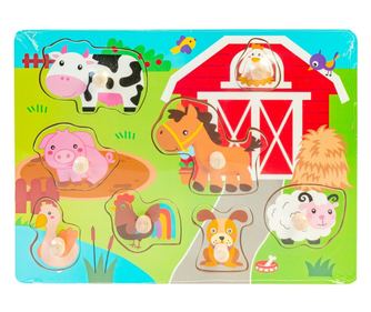 Smily Play Układanka drewniana z uchwytami Puzzle Rolnictwo Smily Play