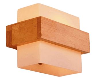 Лампа за спалня Nuba LuminiLux, 22x16 см, дъб, дърво