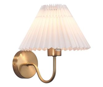 Стенна светлина Glow Vista, LuminiLux, злато, 22 * 25 см, текстил, E27