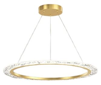 Полилей Qpih, LuminiLux, Злато, 60см, Кристал, LED