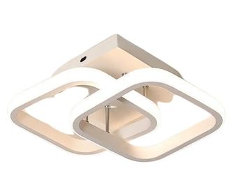 Albis LuminiLux полилей, бял, 24x20 см, метал+акрил, LED
