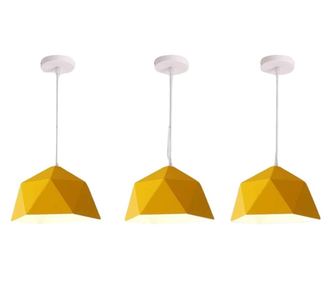 Полилей Odorys LuminiLux, Жълто, 25 см, Метал, E27
