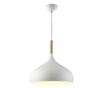 Люлеещ се полилей LuminiLux, бял, 30 см, метал, E27