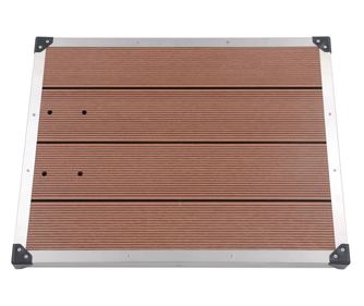 vidaXL Cădiță de duș de exterior maro 80x62 cm WPC și oțel inoxidabil