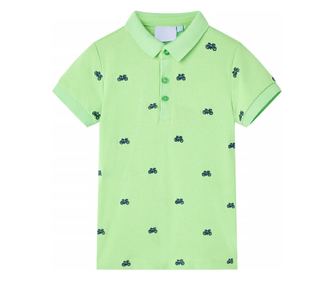 Tricou polo pentru copii, verde neon, 116