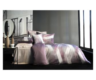 Posteljnina z rjuho Helix Purple Saten Family 160x220x2