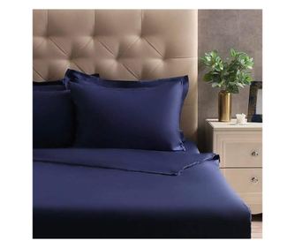 Спално бельо Satin Simply Dark Blue 140x200