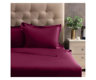 Комплект спално бельо Satin Simply Burgundy 140x200