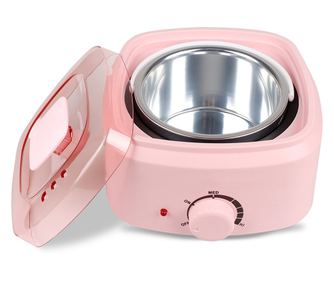 Aparat Incalzit Ceara Epilatoare MRG M200X, Recipient 300g, Termostat Reglabil, Pentru Fata, Zona de Bikini si Axila, Roz