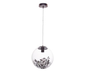 Agora Lighting, FLORA, Κρεμαστό φωτιστικό, 1 x E27, Χρώμιο, Dia: 30cm