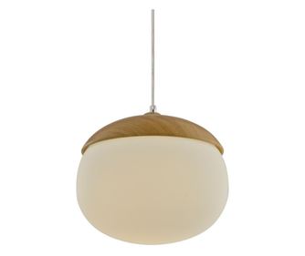 Agora Lighting, WALNUT, Κρεμαστό φωτιστικό, 1 x E27, Ξύλο, Dia: 25cm