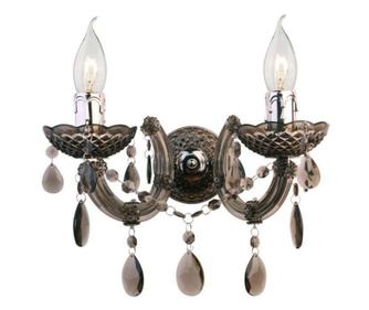 Agora Lighting, TERESA, Стенна лампа, 2 крушки, E14, Опушена, Ш: 33 см