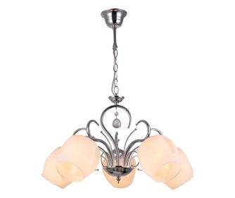 Agora Lighting, FRIDA, Полилей, 5 крушки, E27, Хром, Диаметър: 53 см