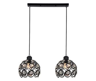 Agora Lighting, FLORENCE, Κρεμαστό φωτιστικό, 2 x E27, Μαύρος, W: 56cm