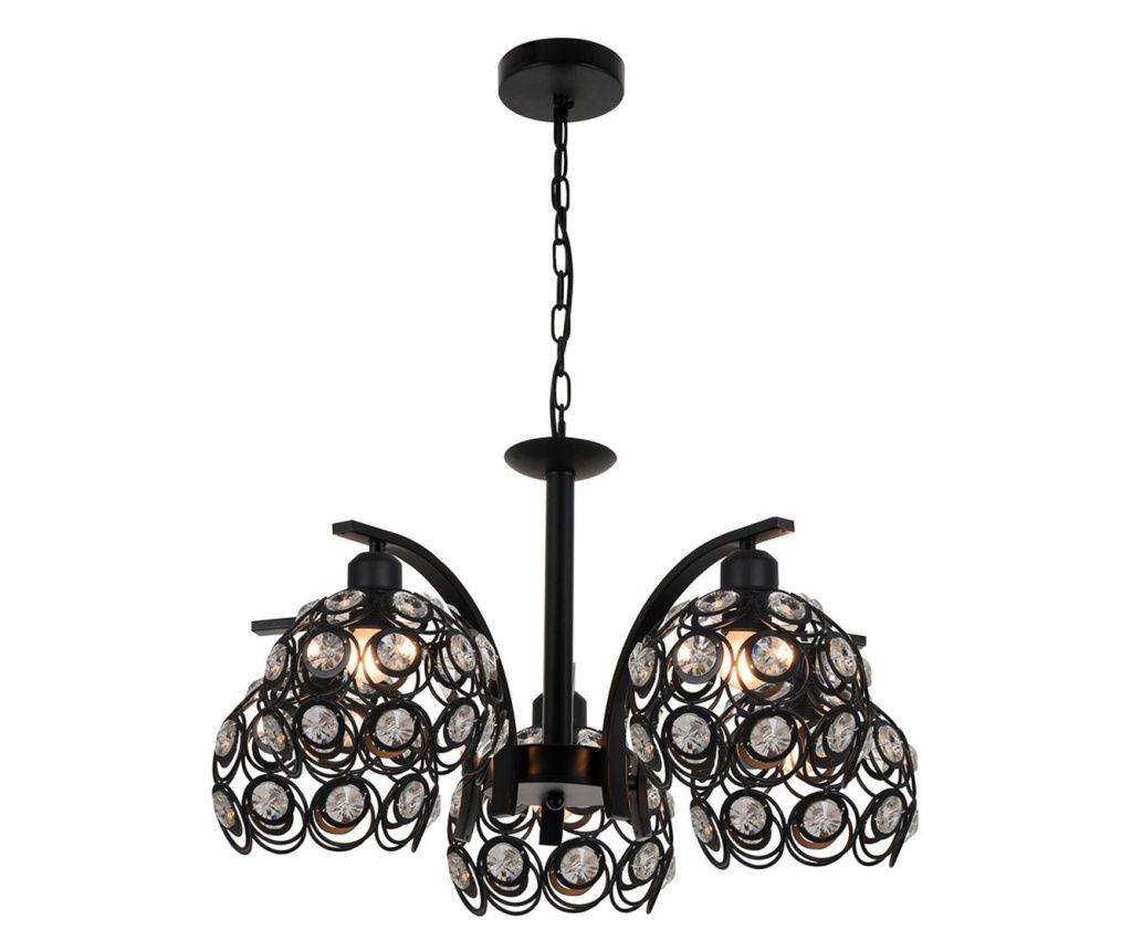 Florence Black Chandelier with 5 Arms