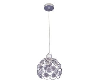 Agora Lighting, FLORENCE, Κρεμαστό φωτιστικό, 1 x E27, Ασήμι, Dia: 18cm