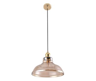 Agora Lighting, AXEL, Висяща лампа, 1 лампа, E27, Кехлибарена, Диаметър: 28 см