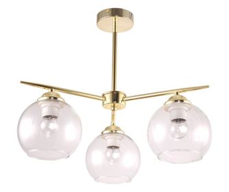 Agora Lighting, NOVA, Φωτιστικό οροφής, 3 x E27, Χρυσός, Dia: 50cm