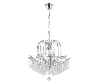Agora Lighting, ELICA, Полилей, 5 крушки, E14, Хром, Диаметър: 51 см