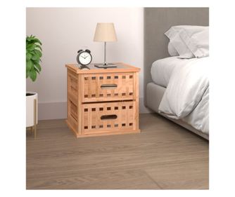 Nočna omarica, 34x34x34 cm, masivni les oreha