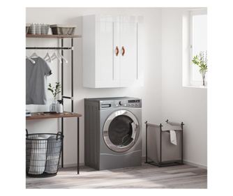 Falra szerelhet szekrny, extrafnyes fehr, 69,5x34x90 cm