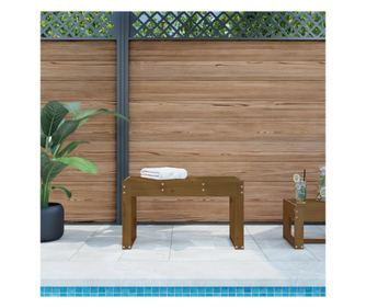 Vrtna klupa, medeno smeđa, 80x38x45 cm, masivna borovina