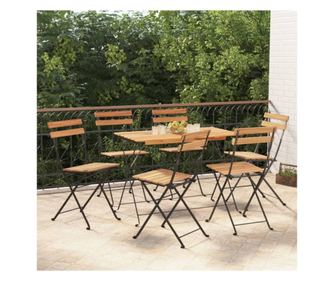 sszecsukhat bisztr szkek, 6 db, tmr teakfa s acl