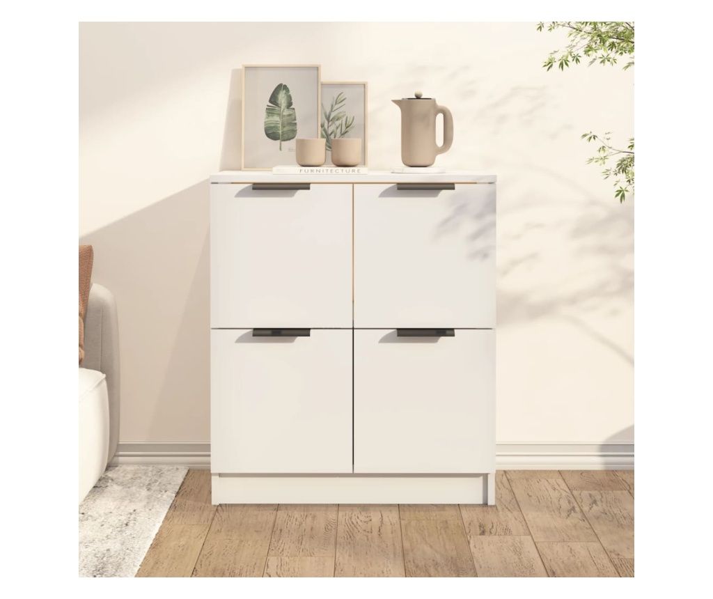 Servantă, alb, 60x30x70 cm, lemn prelucrat